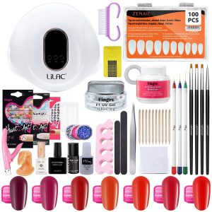 Kit Unghii Gel Color Base One, Set Unghii Cu Gel De Constructie, Lampa Led Unghii, Soak Off Remover, Nail Art, Red Pret 400 Ron - 0750 402940